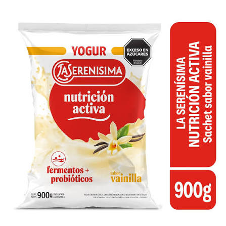 YOGURT LA SERENISIMA  SACHET 900 GRS VAINILLA   (comprando 2 o más precio m
